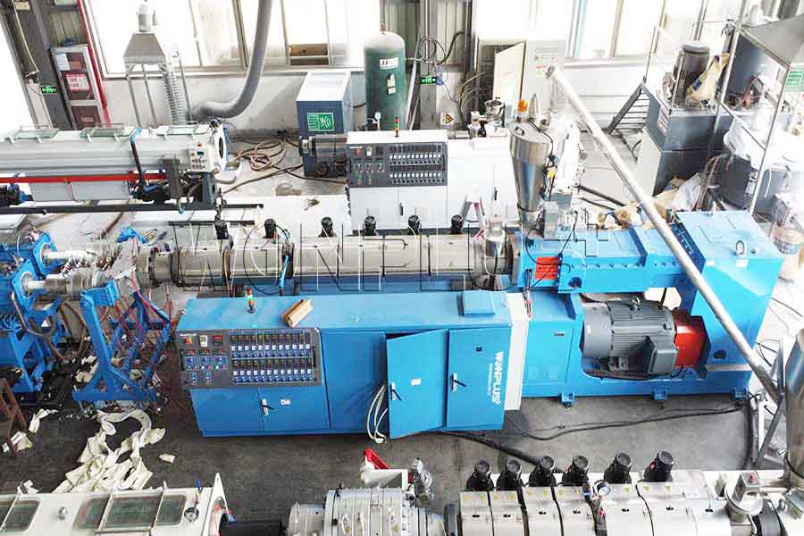 Double-Outlet PVC Pipe Extrusion Line with Belling Machine Completed Commissioning